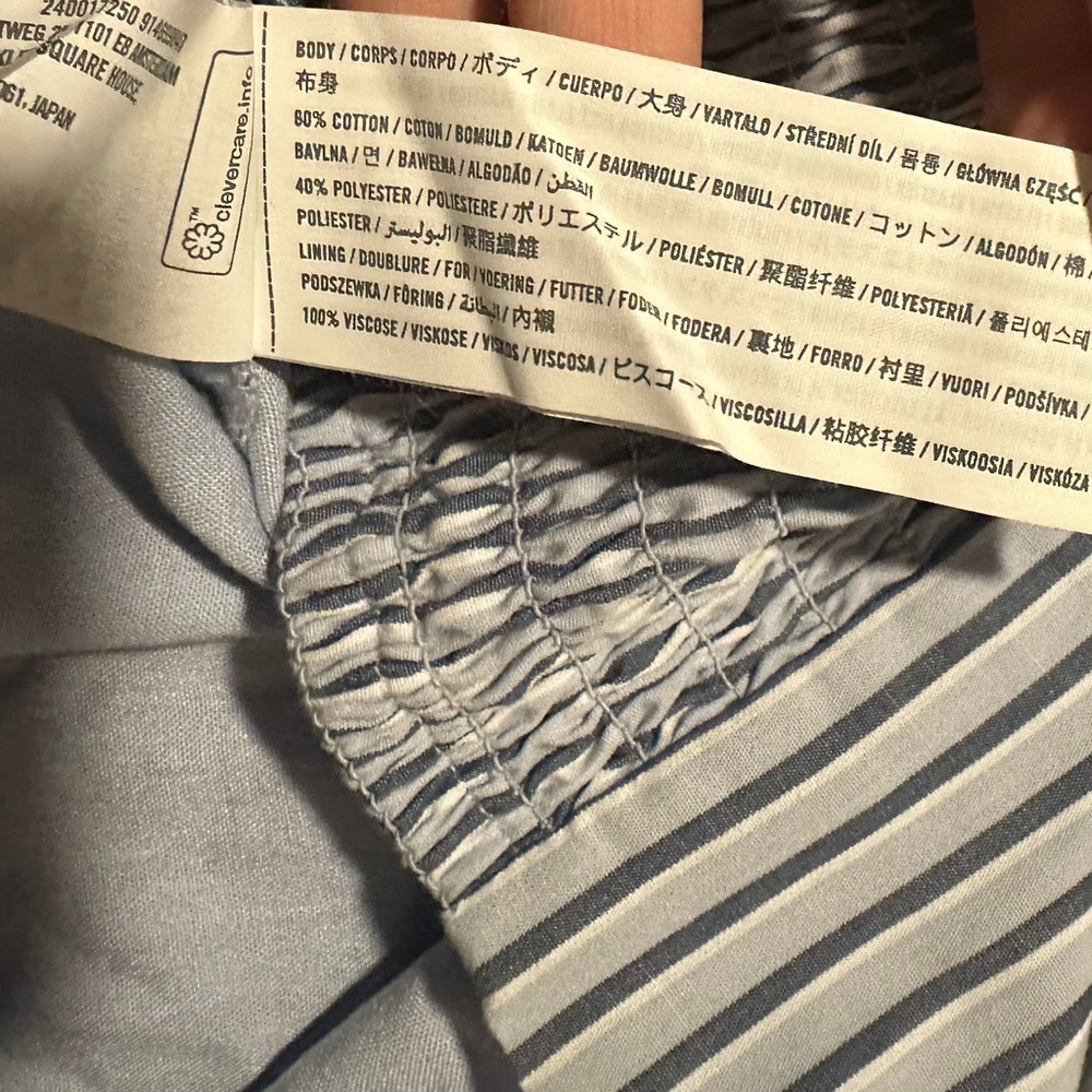 Abercrombie Kids Light Blue and White Striped Top - Picture 4 of 5